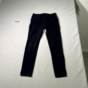 Express Legging Jeans Womens 2 Black Denim Cotton Dark Wash Mid Rise Skinny Leg